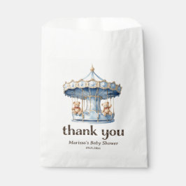 Sacolinha Teddy Bear Twin Boy Chá de fraldas Obrigado