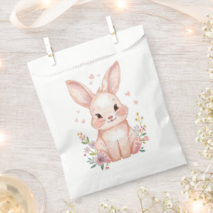 Sacolinha Tema de Festa Coelho Rosa, Chácara de Animais Baby