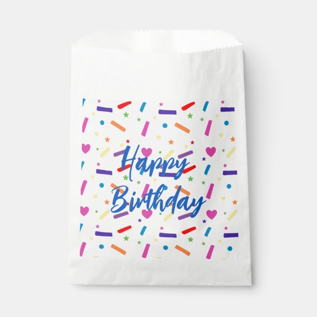Sacolinha Tema de Festa de aniversário de borrifagem doce (Frente)