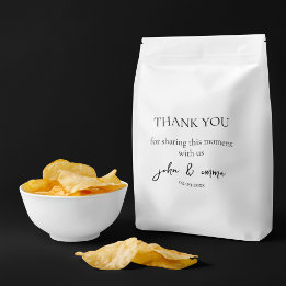 Sacolinha Tema Elegante de Casamento Negro e Branco