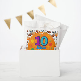 Sacolinha Tema Esportivo de 10º Aniversário Personalizado