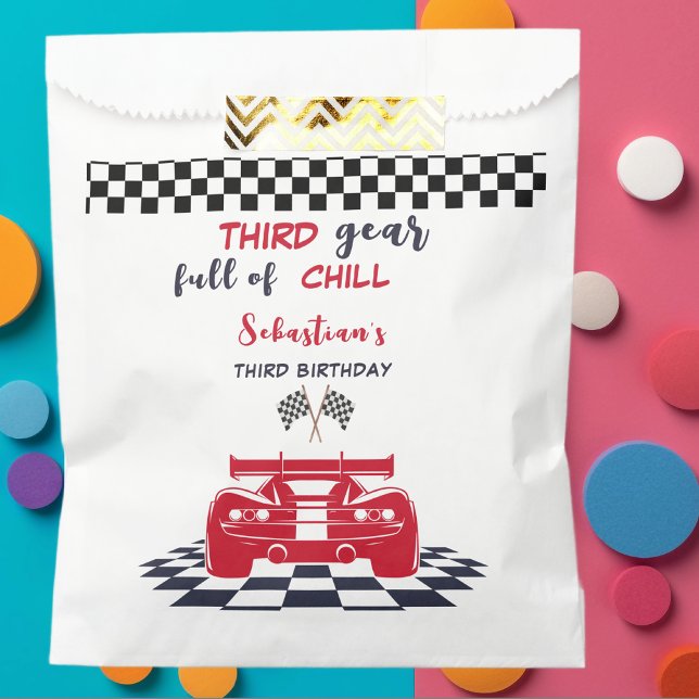 Sacolinha Terceiro cheio de engrenagens do terceiro aniversá (Criador carregado)