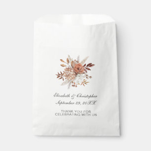 Sacolinha Terracota Outono Floral Tendência Casamento