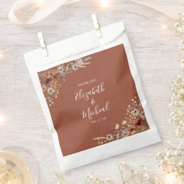 Sacolinha Terracotta Tiny Wildflower Weding Favor Bolsas