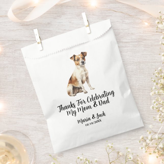 Sacolinha Terrier Jack Russell Casamento de Pet Cor Completa (Cortado)
