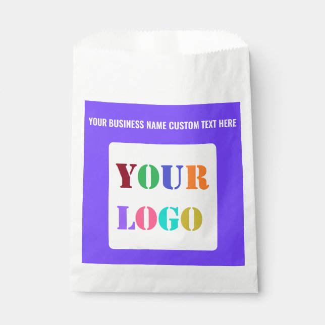 Sacolinha Texto personalizado do logotipo comercial Sua bols (Frente)