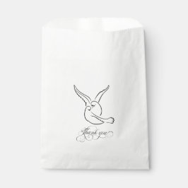 Sacolinha Thank you Love bird favor bags