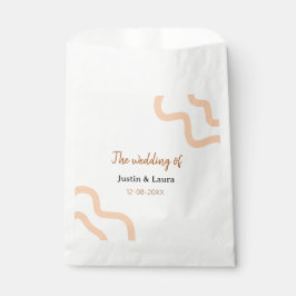 Sacolinha The wedding of add bride groom name date peach