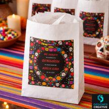 Tiara Dourada Floral de Festa Preta Mexicana Quinc