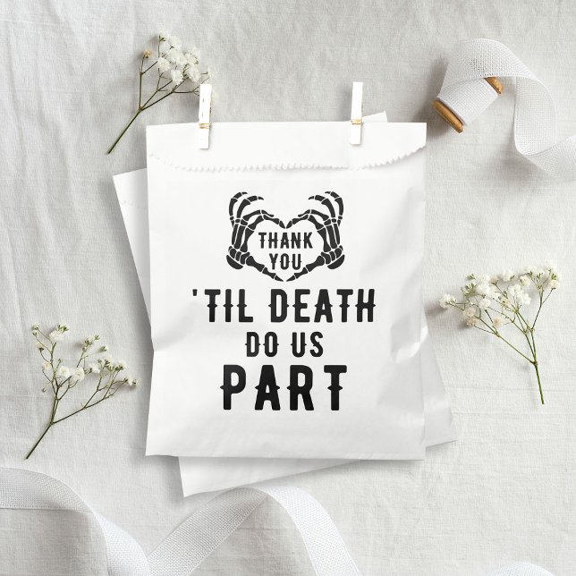 Sacolinha Til Death Do We Part Wedding Obrigado Favor Bolsas (Til Death Do Us Part Wedding Thank You Favor Bags
)