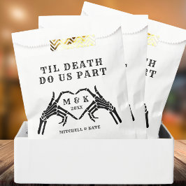 Sacolinha Til Death Nos Part Skeleton Heart Hand Wedding