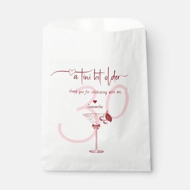 Sacolinha Tini Bit Antigo Arco Moderno Cherry Martini Aniver (Frente)