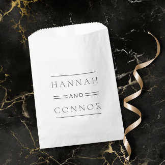 Sacolinha Tipografia Branca e Negra Moderna