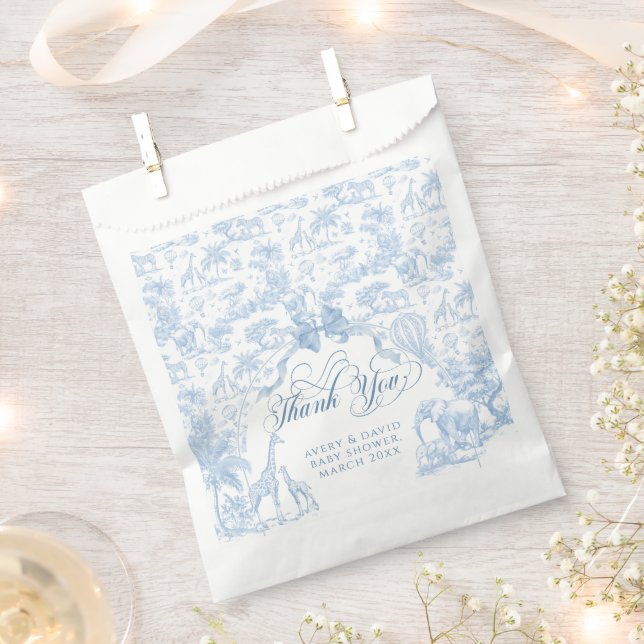 Sacolinha Todos os Chás Azul Safari Animal Baby Boy (Cortado)