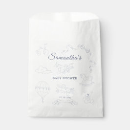 Sacolinha Toile de Jouy Nursery Baby Shower