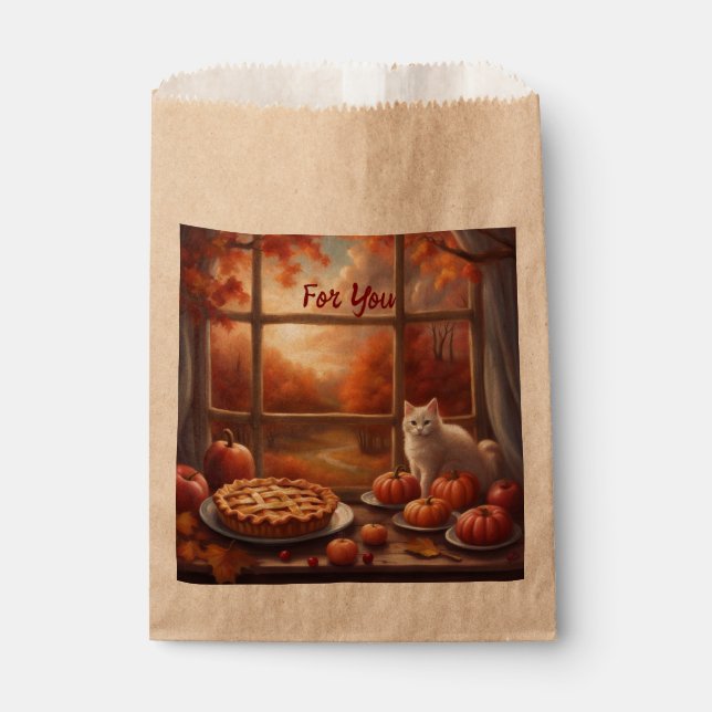 Sacolinha Torta Fresca no balcão Gato e abóboras (Frente)