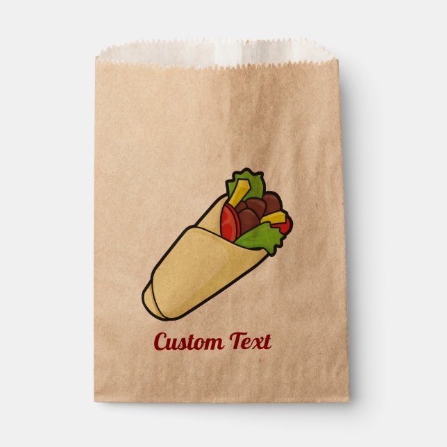 Sacolinha Tortilla Sandwich Wrap Favor Bag (Frente)