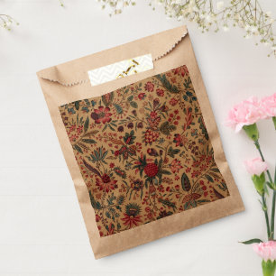 Sacolinha Trabalho de Agulha Antigo Floral Vintage para Móve