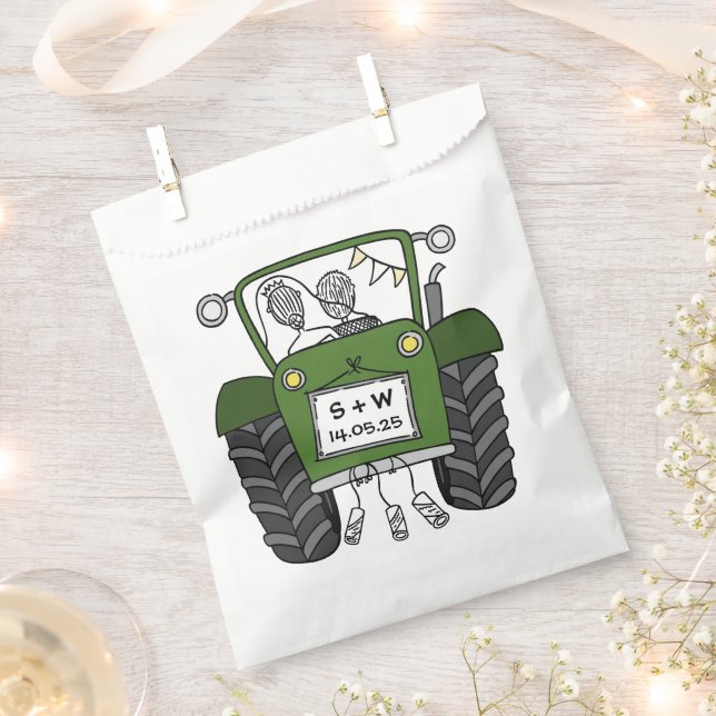 Sacolinha Trator Country Wedding Favor Bag (Cortado)
