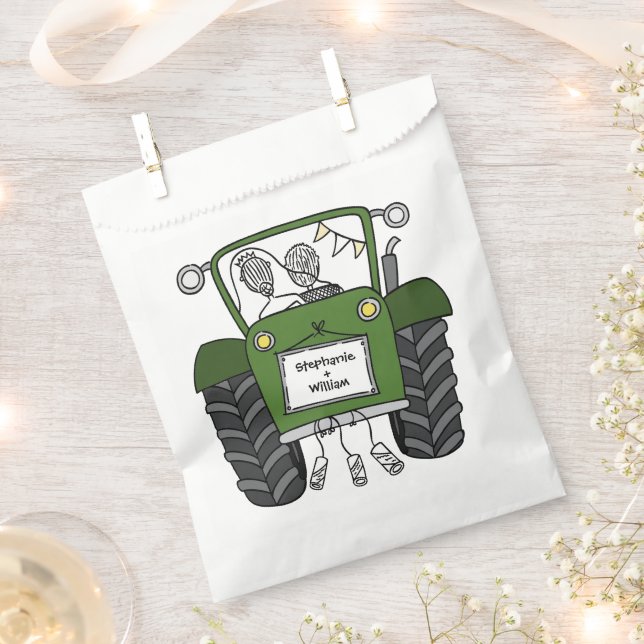 Sacolinha Trator Country Wedding Favor Bag (Cortado)