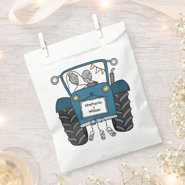 Sacolinha Trator Country Wedding Favor Bag (Cortado)