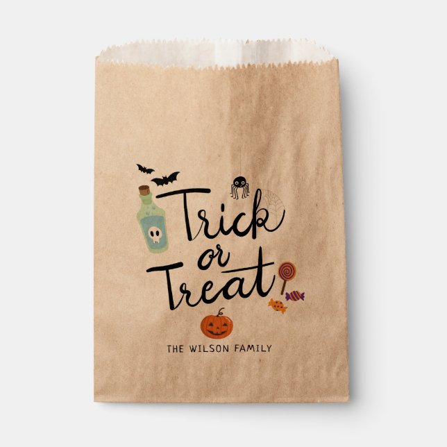 Sacolinha Trick ou Treine o Docinho de Halloween (Frente)