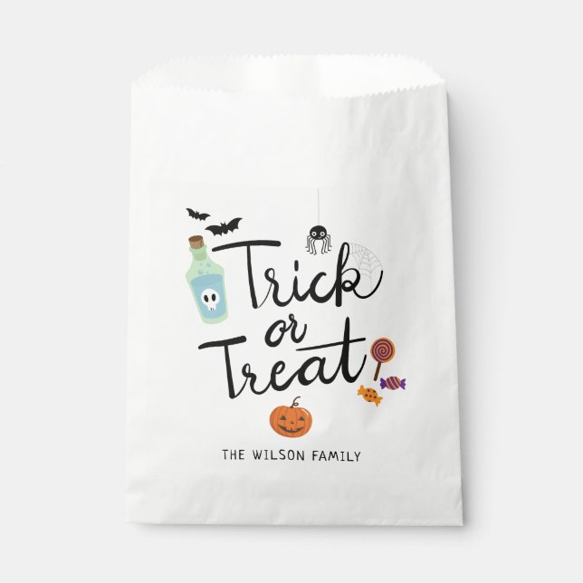 Sacolinha Trick ou Treine o Docinho de Halloween (Frente)