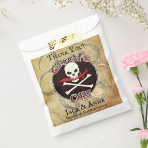 Sacolinha Tripulação do Casamento Pirata "Obrigado"