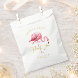 Sacolinha Tropical Flamingo Sweet 16 Obrigado ID922
