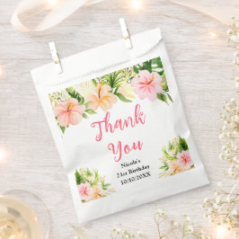 Sacolinha Tropical Jungle Floral Birthday Thank You