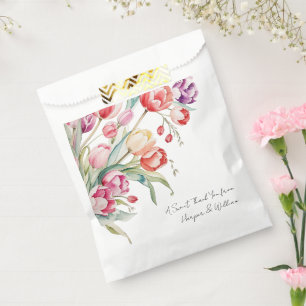 Sacolinha Tulipas d'água obrigado de casamento da primavera