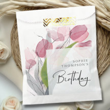 Tulipas moles, aniversário elegante