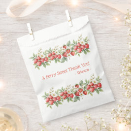 Sacolinha Um Berry Doce Obrigado Morangos Flor