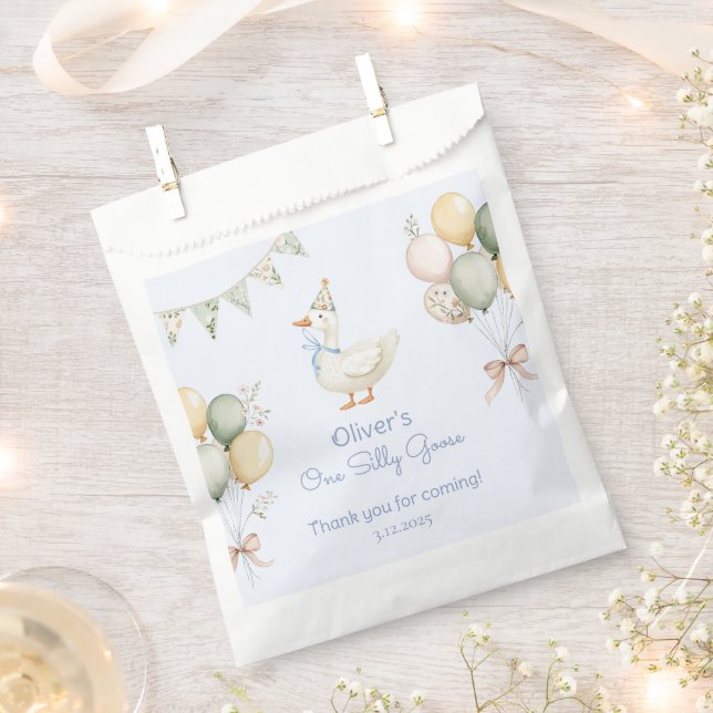 Sacolinha Um Bobo de primeiro aniversario de Goose Boy (Cortado)