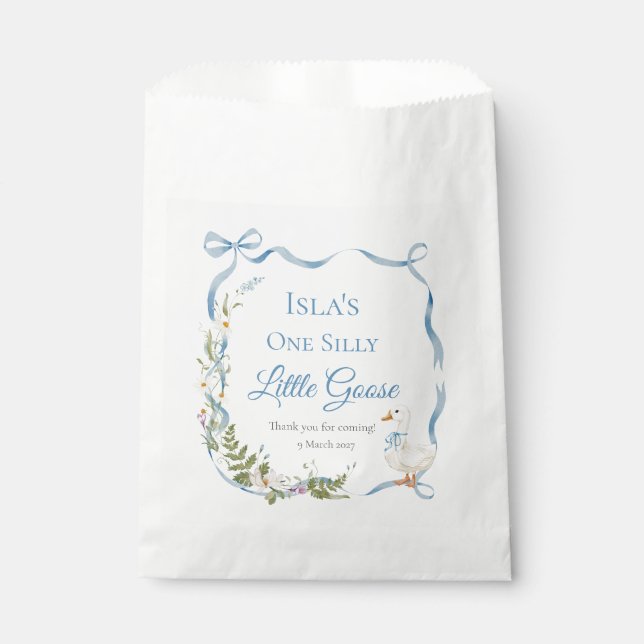 Sacolinha Um Bobo Pequeno Ganso Aquarela (Frente)