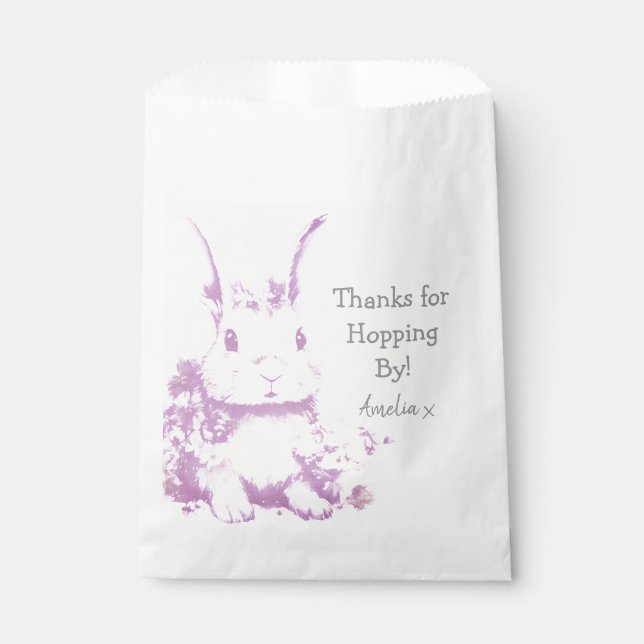 Sacolinha Um Bunny está chegando Chá de fraldas (Frente)