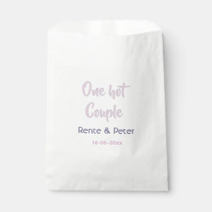 Sacolinha Um casal quente adicionar nome pastel roxo retrô m