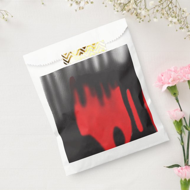 Sacolinha Um design gráfico vermelho com escala geométrica e (Selado)