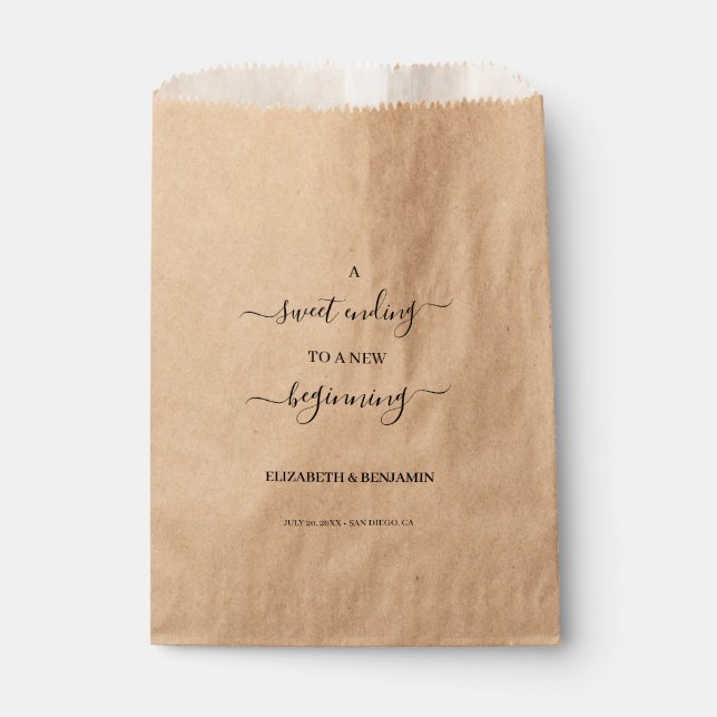 Sacolinha Um doce final para um novo casamento de script ini (Frente)
