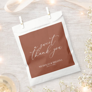 Sacolinha Um doce obrigado Boho Terracotta Wedding