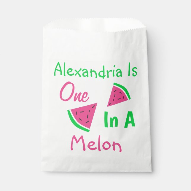 Sacolinha Um em um Melão 1º Aniversário (Frente)