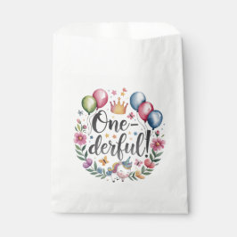 Sacolinha Um Maravilhoso Aniversário do Unicórn Watercolor