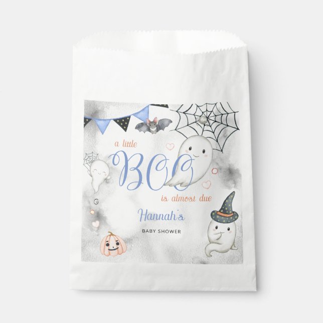 Sacolinha Um Pequeno Boo é quase um Chá de fraldas de Garoto (Frente)