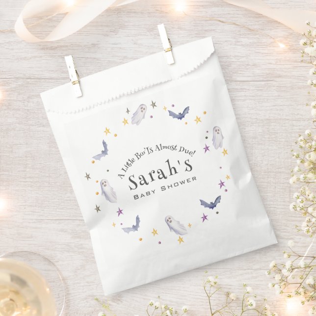 Sacolinha Um Pequeno Boo Está Quase Para O Chá de fraldas De (Cortado)