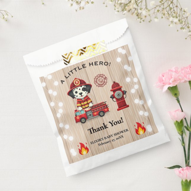 Sacolinha Um Pequeno Chá de fraldas de Bombeiros Hero (Selado)