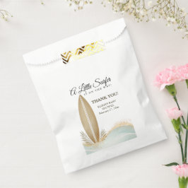 Sacolinha Um pequeno Chá de fraldas Dourado Minimalista Surf