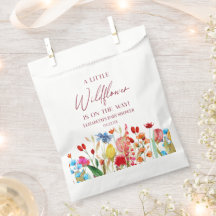 Um Pequeno Chá de fraldas Floral de Flor Selvagem