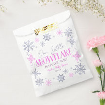 Um Pequeno Floco de Neve Chá de fraldas Rosa De in