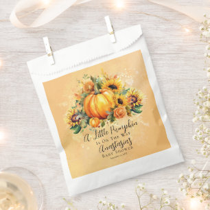 Sacolinha Um Pequeno Pumpkin Girassóis Queda Chá de fralda