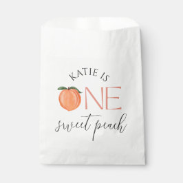 Sacolinha Um primeiro aniversario doce de pêssego